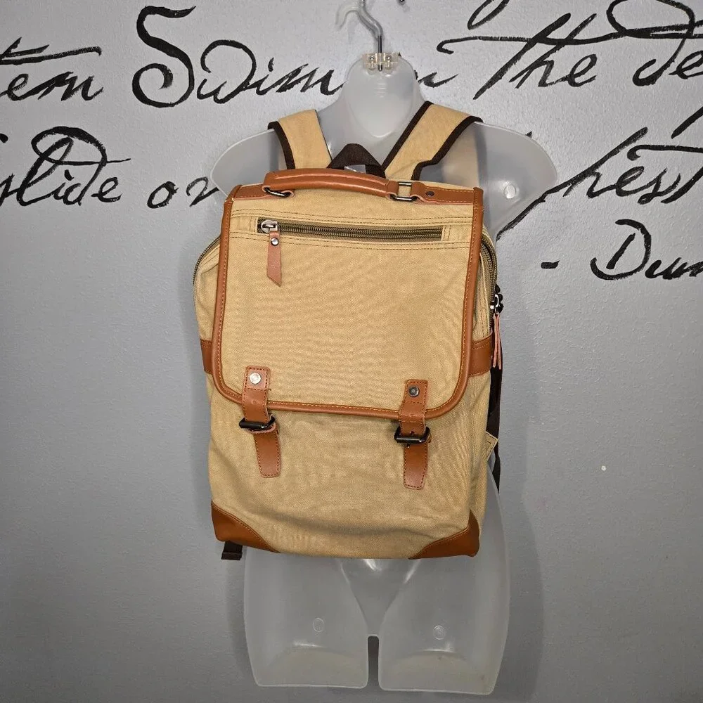 Canvas Backpack, Large Capacity, Multi-Functional Durable Outdoor Rucksack
